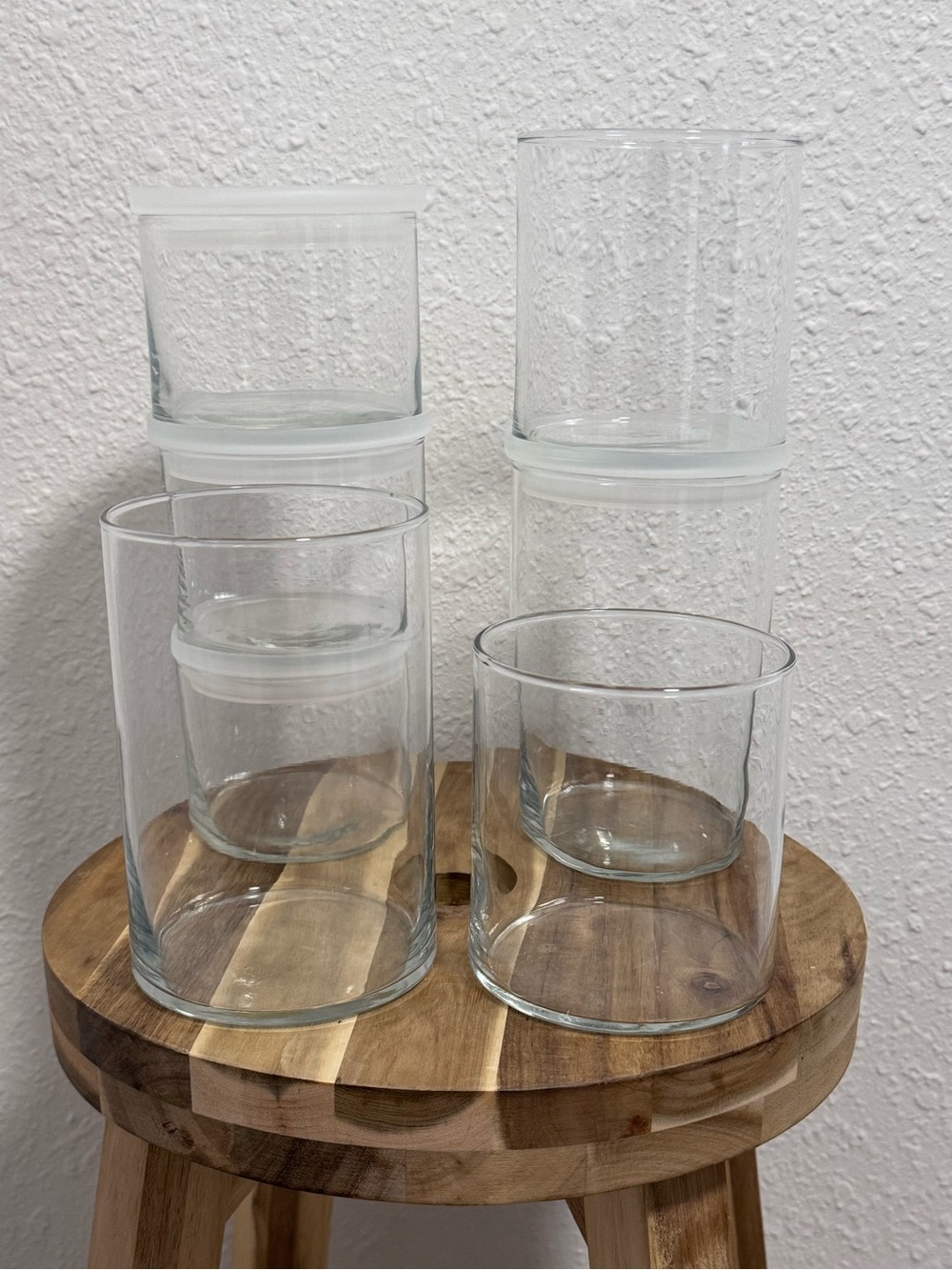 Target Made By Design Glass Food Storage Set 7pc Modular Stackable Jars & 4 Lids